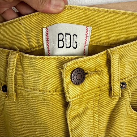 Urban Outfitters BDG Cowboy Jeans Color Pants Mustard Yellow 26 - Picture 4 of 8